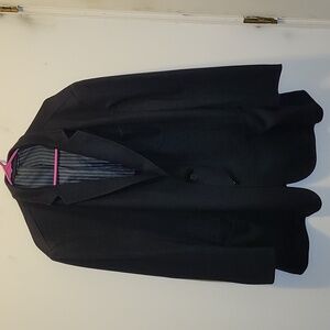 Flynt Blazer Mens 48L Navy Wool Elbow Patch Sport Coat